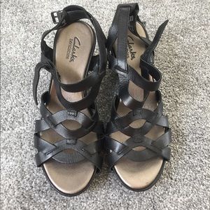 clarks women's star mello wedge sandal